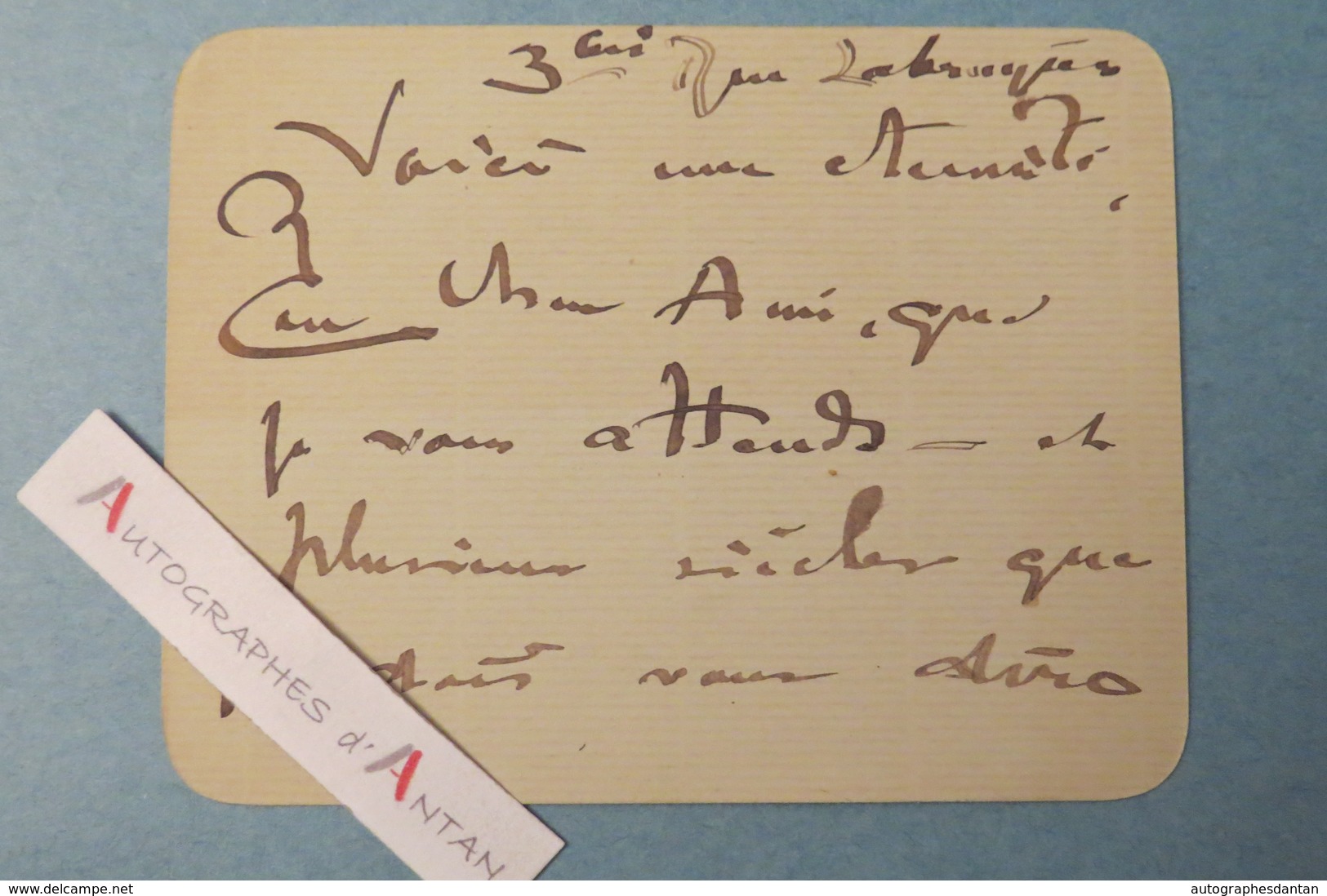 Lucien LEVY-DHURMER Peintre Céramiste Sculpteur (Alger - Le Vésinet) - Rue La Bruyère - Carte Lettre Autographe L.A.S - Autres & Non Classés