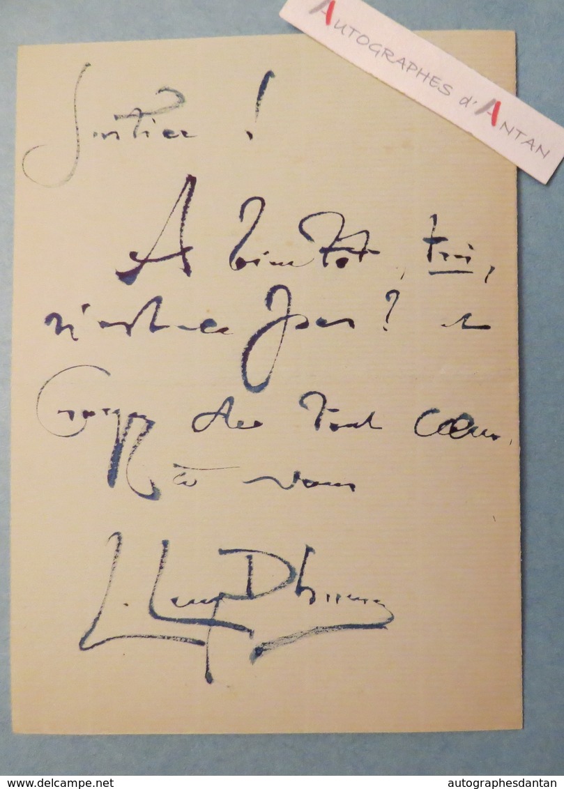 L.A.S Lucien LEVY-DHURMER Peintre Céramiste Sculpteur > CLARETIE - (Alger - Le Vésinet)  Lettre Autographe - Autres & Non Classés