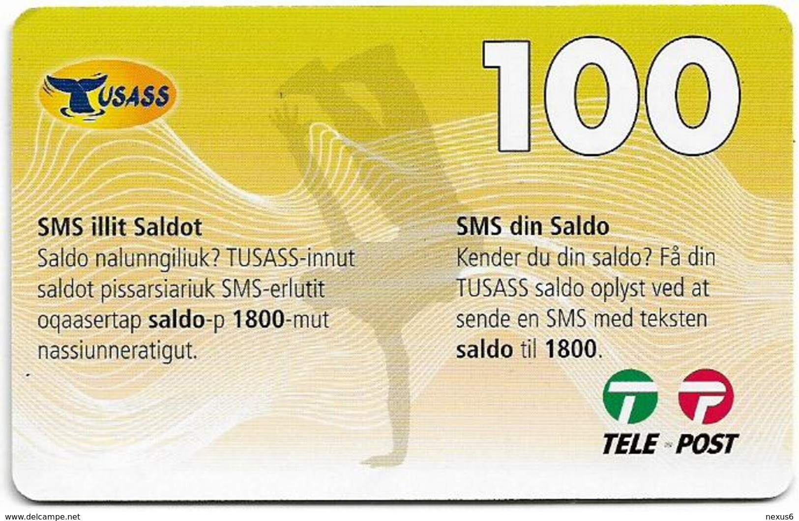 Greenland - Tusass - SMS Your Balance, GSM Refill, 100kr. Exp. 30.05.2013, Used - Groenlandia