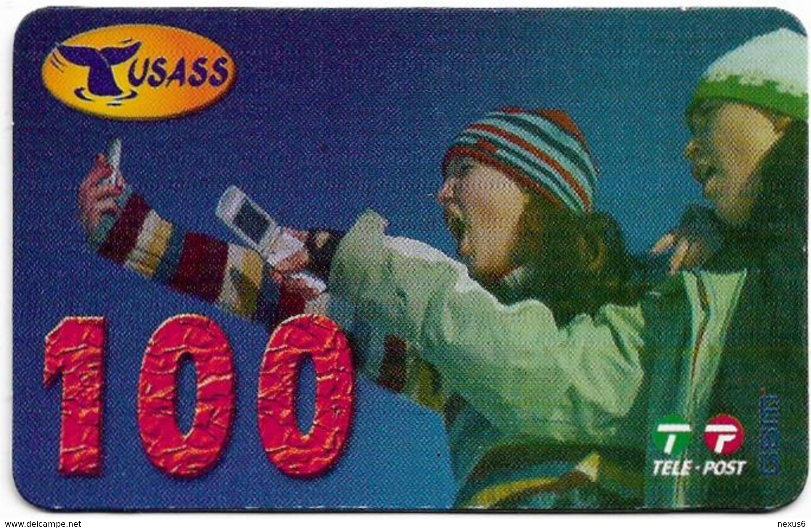 Greenland - Tusass - Two Girls With Mobile, GSM Refill, 100kr. Exp. 01.12.2006, Used - Grönland