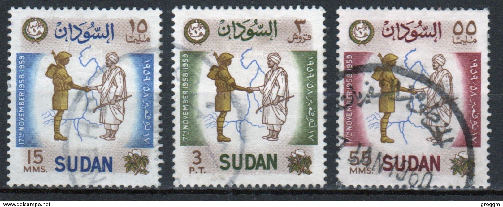 Sudan 1959 Set Of Stamps To Celebrate 1st Anniversary Of Army Revolution. - Soedan (1954-...)