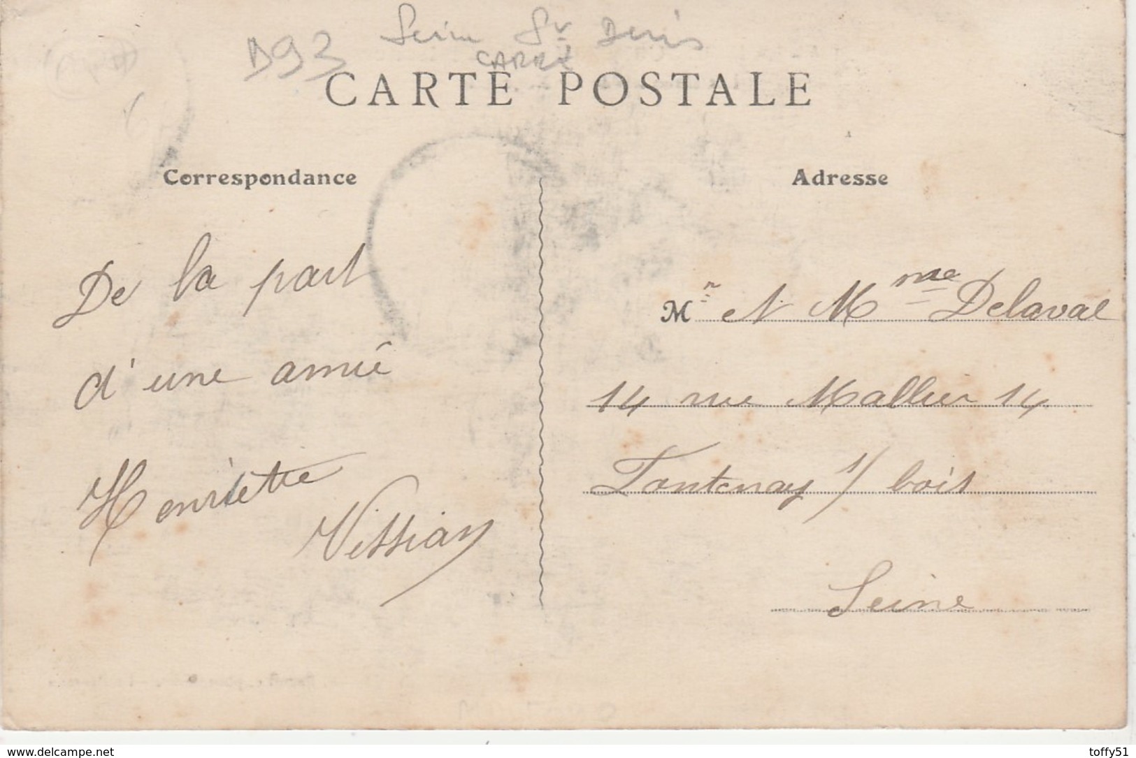 CPA:LA MALTOURNÉE NEUILLY PLAISANCE (93) TRAMWAYS N° 89 CHEMINS DE FER NOGENTAIS..ÉCRITE - Autres & Non Classés