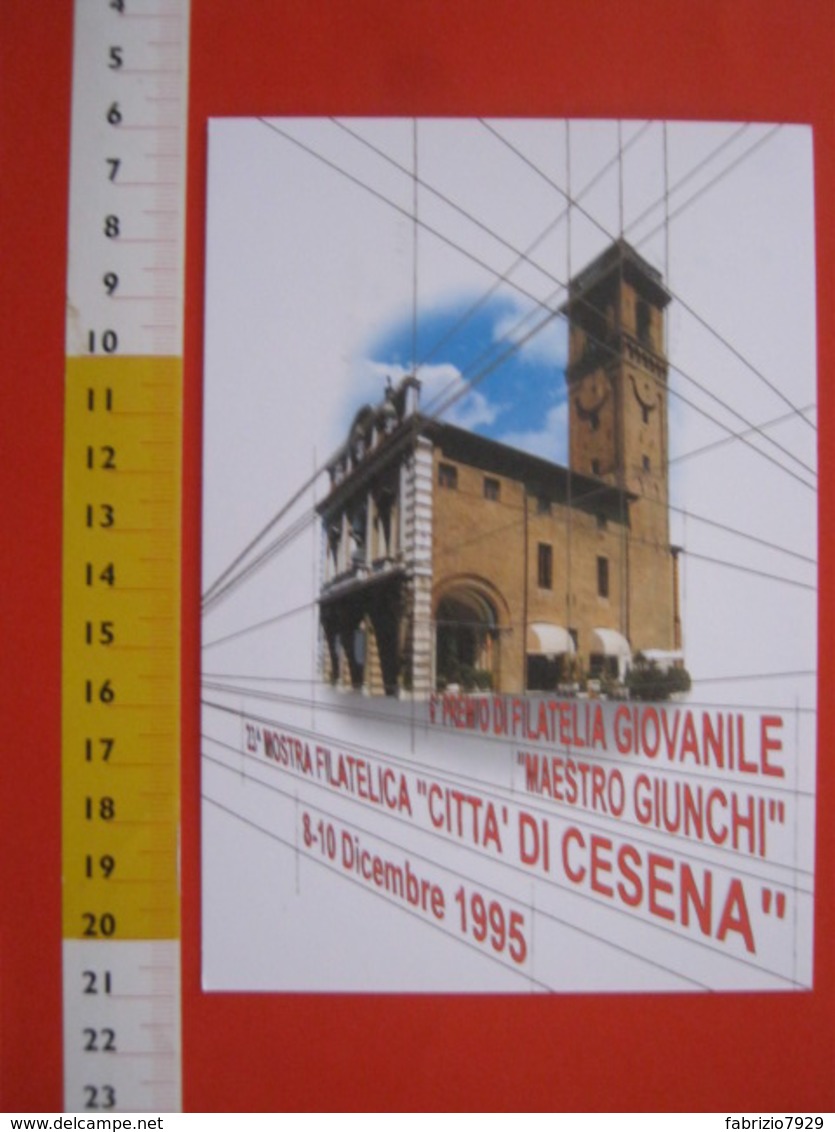 A.13 ITALIA ANNULLO 1995 CESENA FORLI STEMMA ARALDICO TRE TESTE MALATESTA MOSTRA FILATELIA GIOVANILE GIUNCHI FR. BOBINA - Stamps