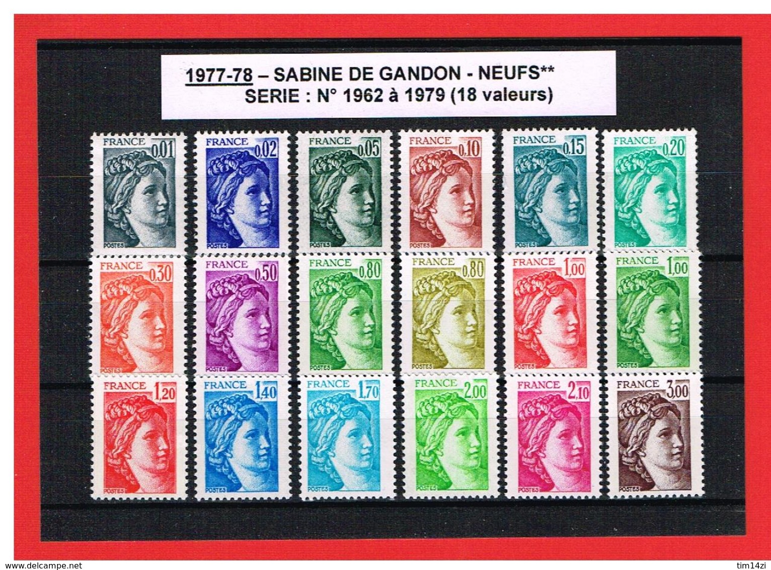 1977-78 - SABINE DE GANDON - NEUFS** - N° 1962 à 1979 - COTE Y & T : 11.00 Euros - Nuevos