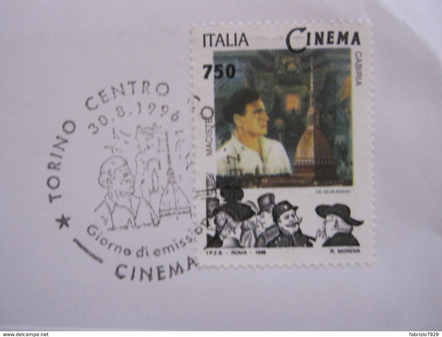 A.13 ITALIA ANNULLO 1996 TORINO MUSEO CINEMA CINE FDC CABIRIA MACISTE MOLE ANTONELLIANA VIAGGIATA - Cinema