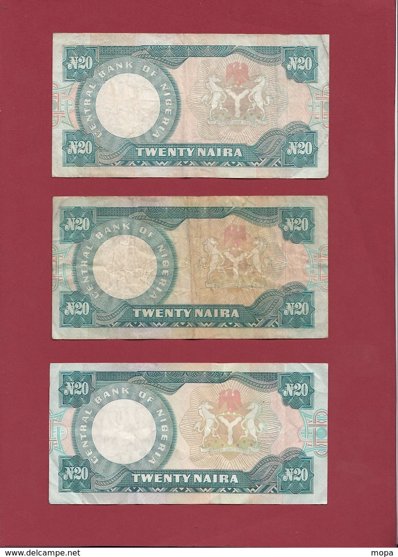 Nigéria 18 billets dans l 'état (certains billets à forte cote) lot n °2