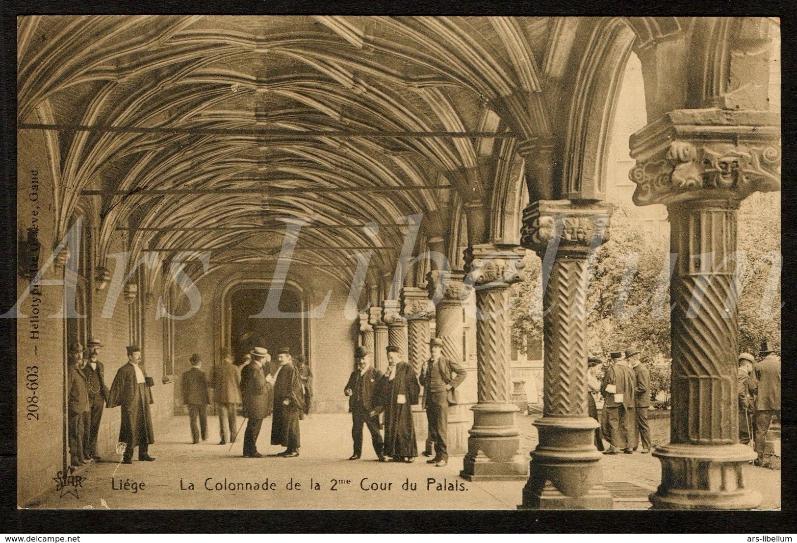 Postkaart / CPA / Liège / La Colonnade De La 2me / Cour Du Palais / Heliotypie / STAR / 2 Scans / 1913 - Liege