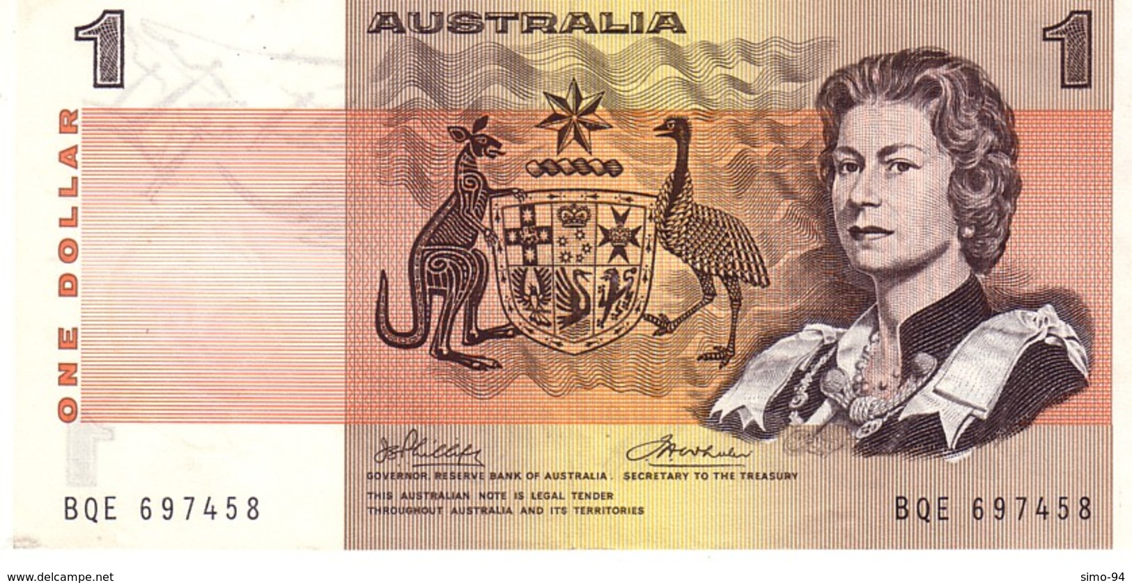 Australia P.42b 1  Dollar  1983  Xf - 1966-72 Reserve Bank Of Australia