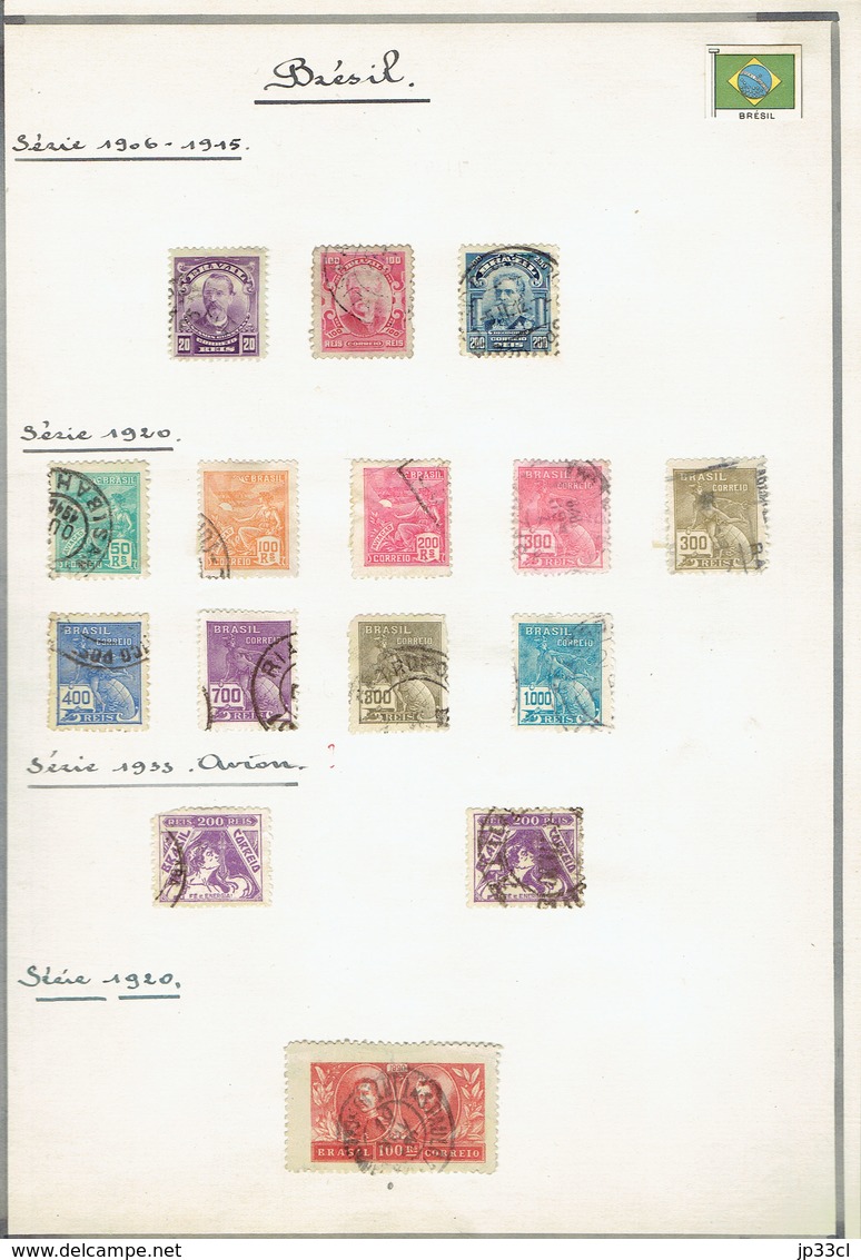 Small Collection Of  +/- 70 Old Stamps (o) From Brazil (Brésil) - Lots & Serien