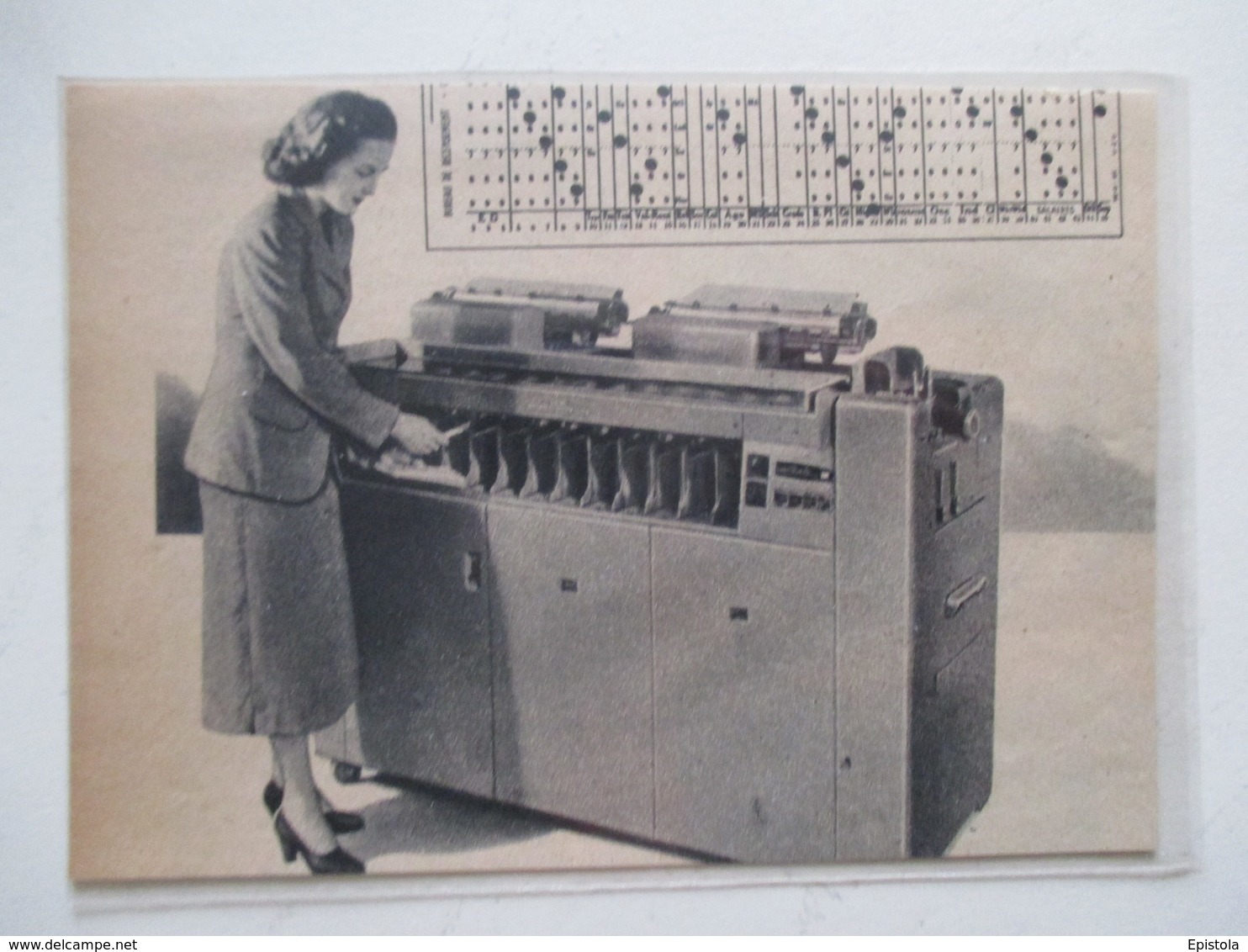 Machine à Recensement Américaine   -  Coupure De Presse De 1950 - Other & Unclassified