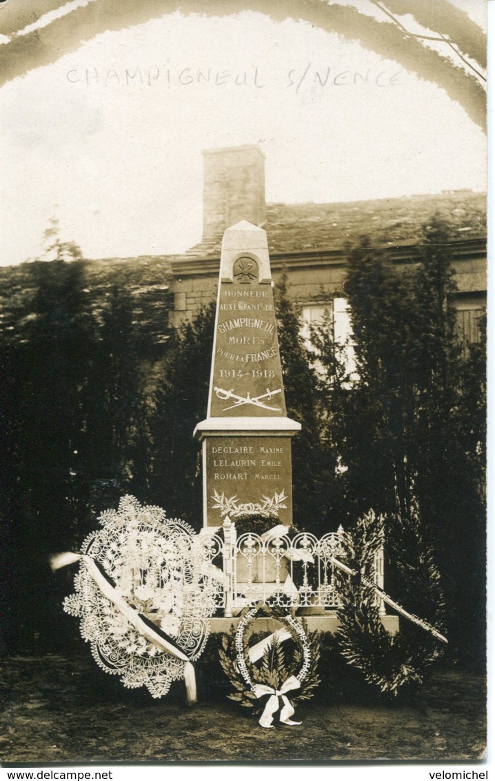 CHAMPIGNEUL SUR VENCE. Le Monument Aux Morts (carte Photo) - Sonstige & Ohne Zuordnung