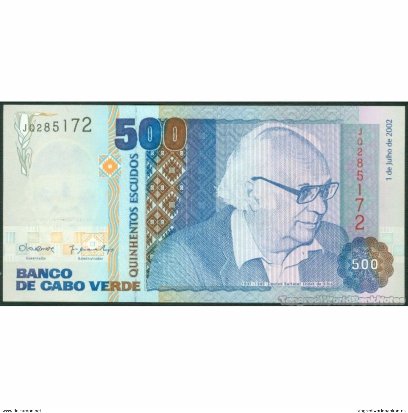 TWN - CAPE VERDE 64b - 500 Escudos 1.7.2002 Prefix JQ UNC - Cap Verde