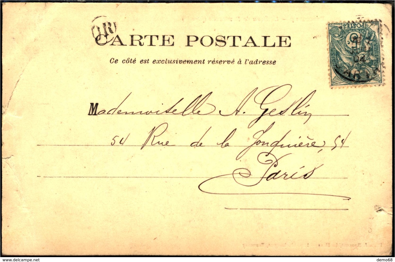 Ecommoy CPA 72 Sarthe Château De Bezonnais Carte Pionnière 1904 Pli +légère Déchirure Ed Imp Longuet Bouveret - Ecommoy