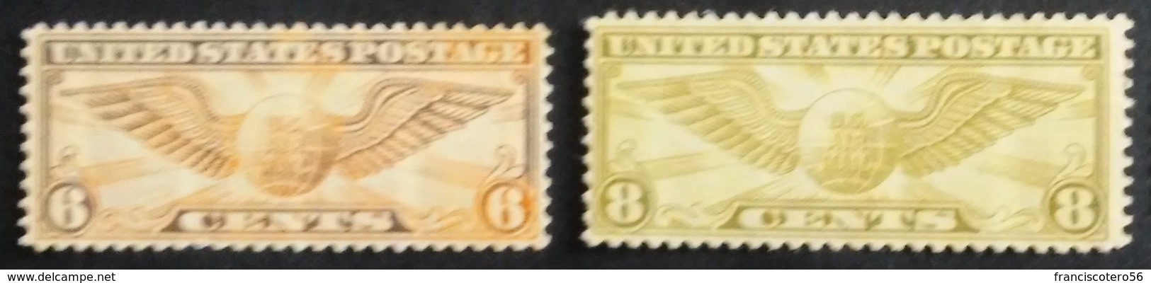 Estados - Unidos: Año. 1930/34 - AV. 3/Val. Serie, CPTA. ( Pilot's Badge ) - 1b. 1918-1940 Ungebraucht