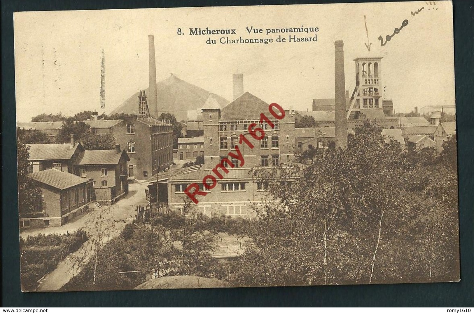 MICHEROUX. Liège Soumagne. Charbonnage Du Hasard. Circulé En 1934. 2 Scans. - Soumagne