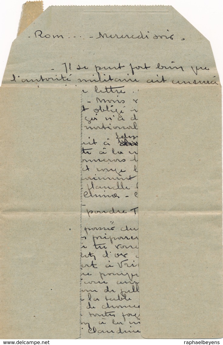 Lettre 24 Octobre 1917 WW1 Guerre War Trimbre Semeuse 15 C. - Cartas & Documentos