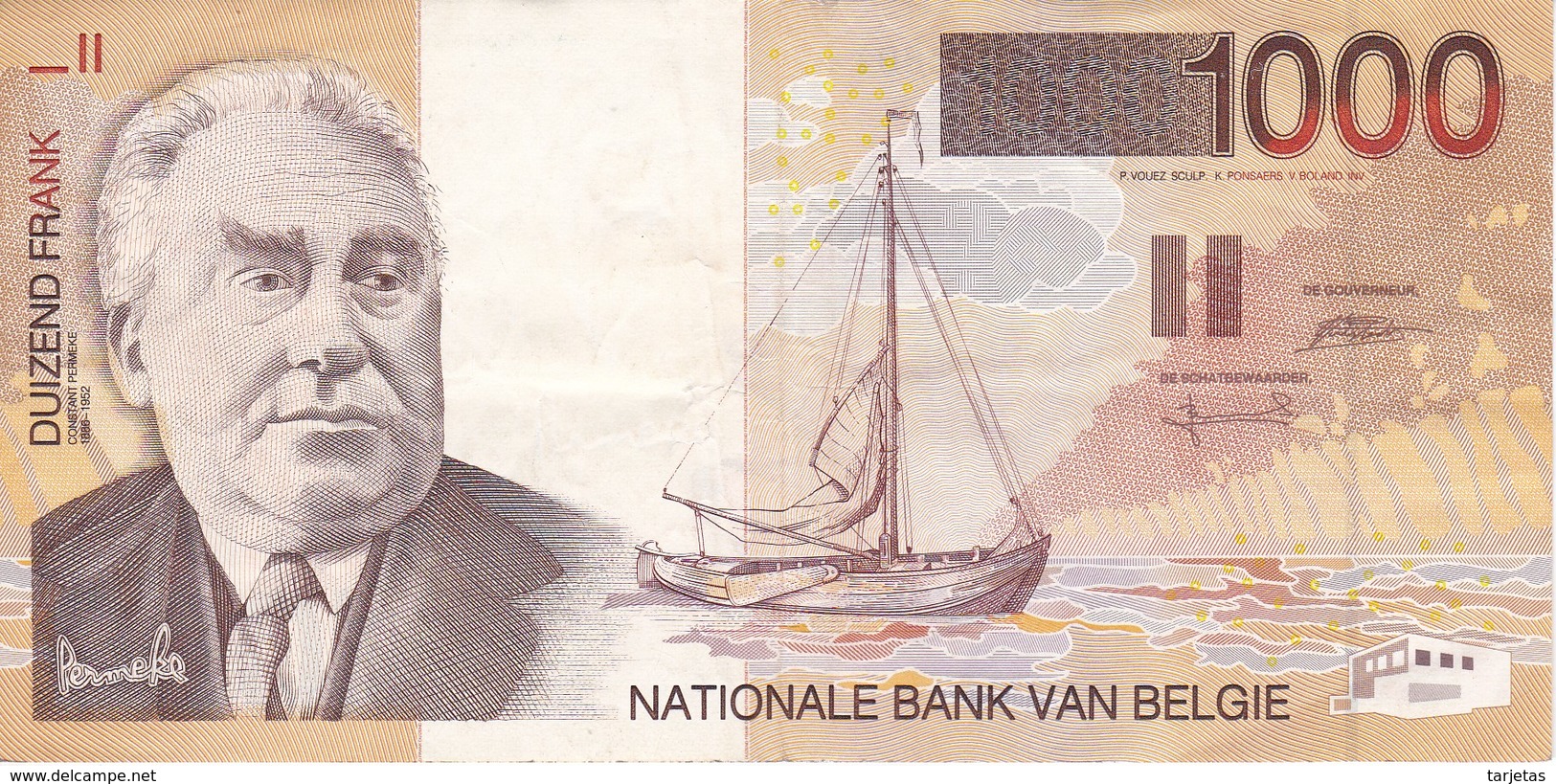 BILLETE DE BELGICA DE 1000 FRANCOS DEL AÑO 1997  (BANKNOTE) - 1000 Francs