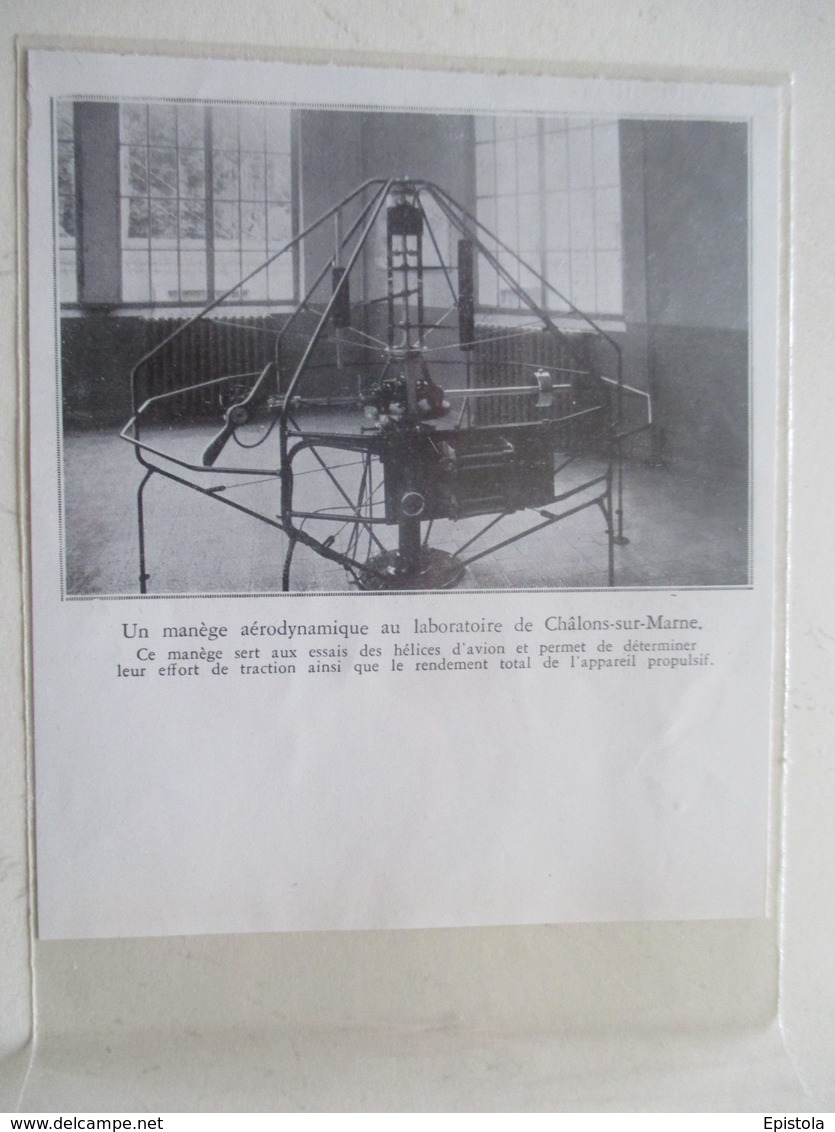 CHALONS SUR MARNE - Manège Aérodynamique D'essais De HELICES D'AVIONS -  Coupure De Presse De 1933 - GPS/Radios