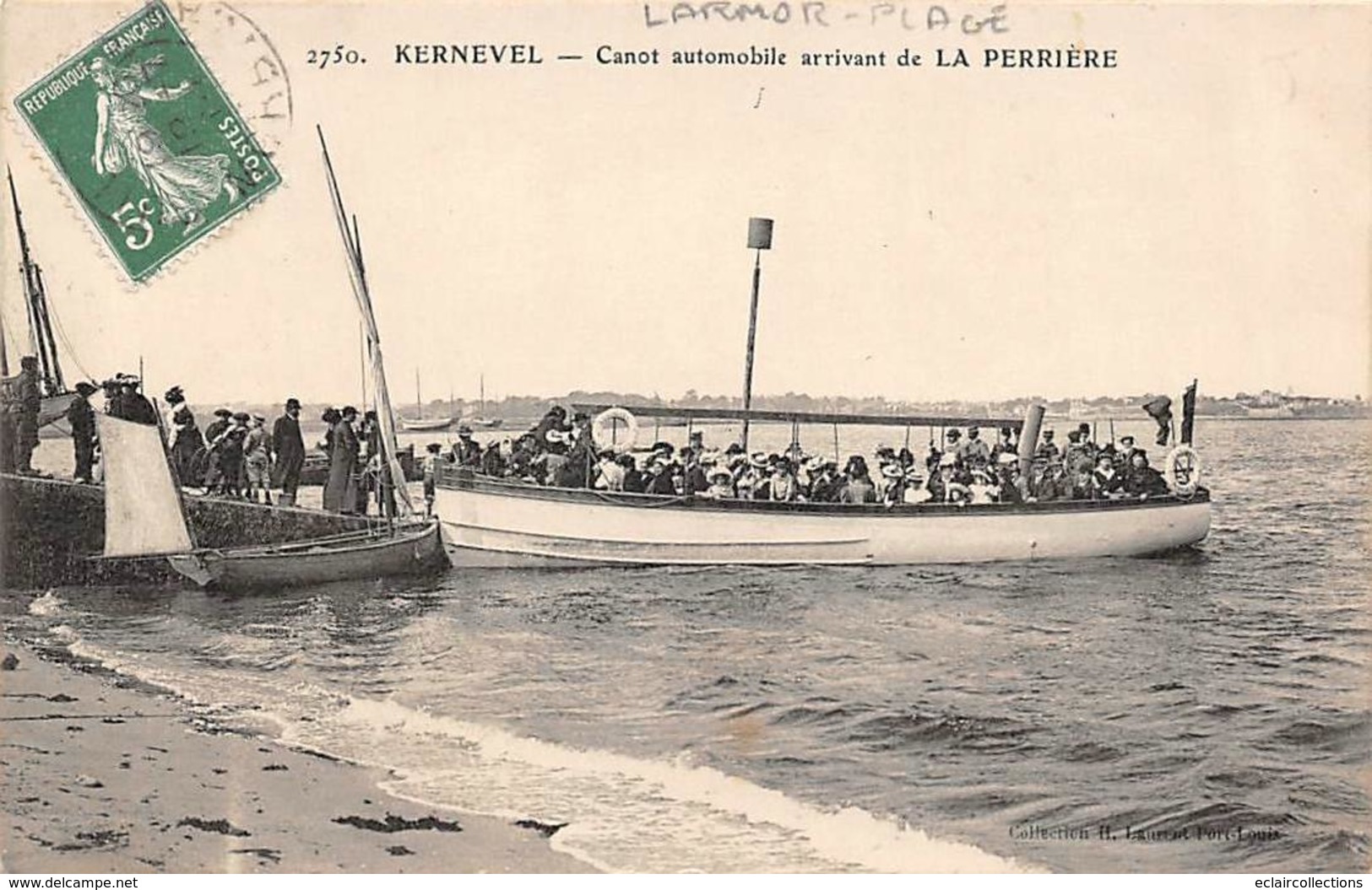 Larmor-Plage            56     Kernevel .    Canot Automobile Arrivant De La Perrière          (voir Scan) - Larmor-Plage