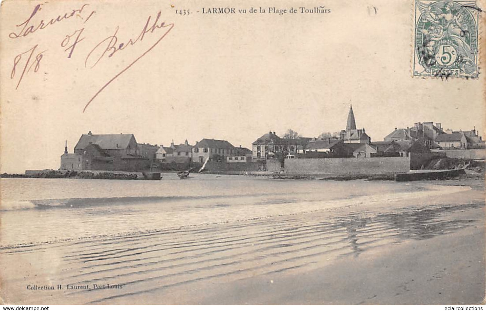 Larmor-Plage            56    ...  Vu De La Plage De Toulhars       (voir Scan) - Larmor-Plage