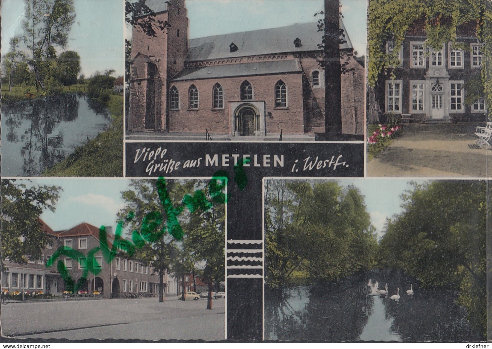 Grüße Aus Metelen, Colorierte Karte Um 1960 - Steinfurt