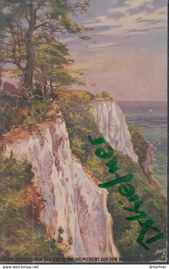 Königsstuhl Von Der Kaiser-Wilhelmssicht, Rügen, Künstlerkarte "Oilette" Nr. 2013, , Um 1910 - Sassnitz