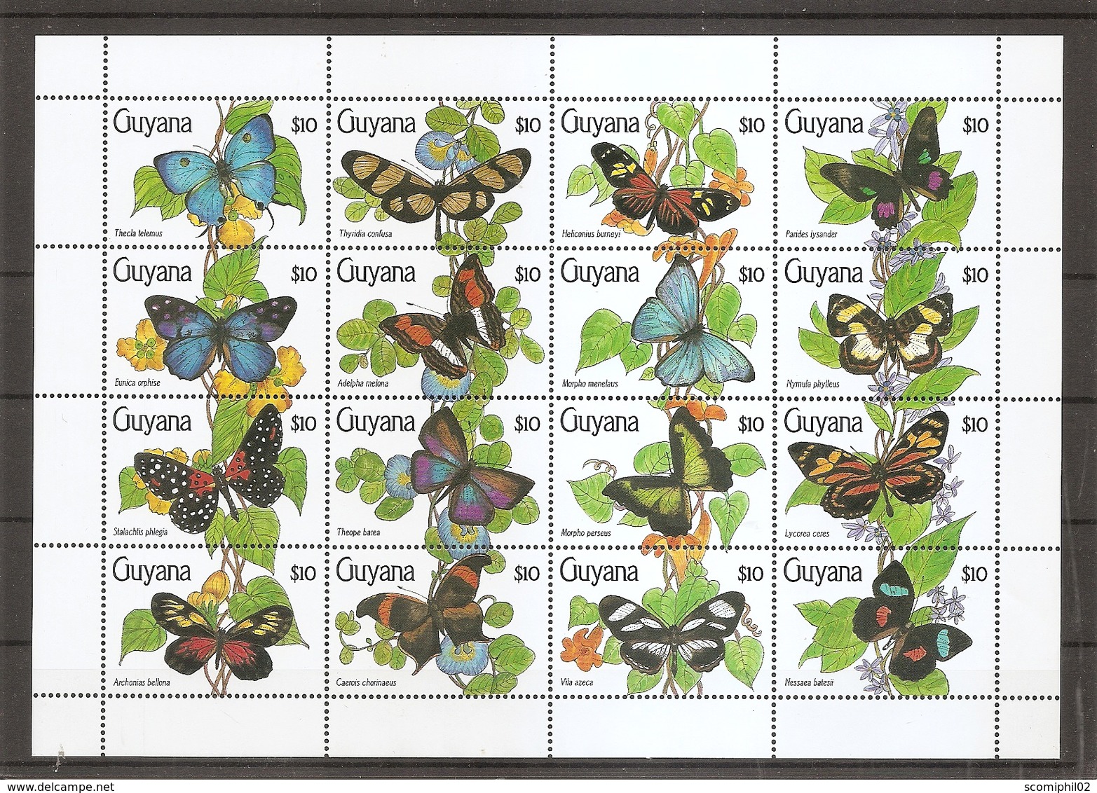 Papillons ( 2298/2313 XXX -MNH- De Guyana) - Butterflies