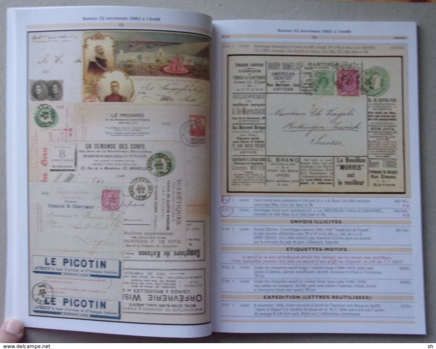 Catalogue Vente Publique WILLIAME N° 225 : Histoire Postale De Belgique  Jean De Bast - Catalogues For Auction Houses