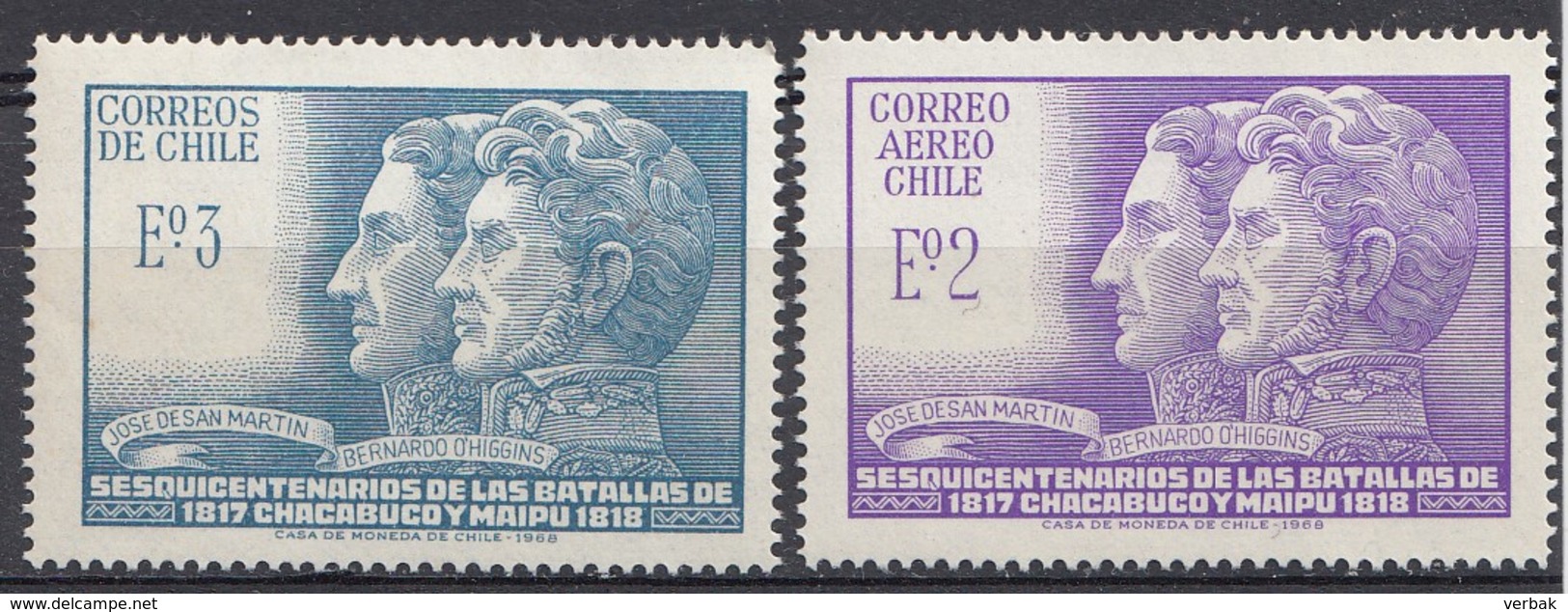 CHILI 1968  Mi.nr. 677-678 Unabhängigkeit...  NEUF Sans CHARNIERE / MNH / POSTFRIS - Chili
