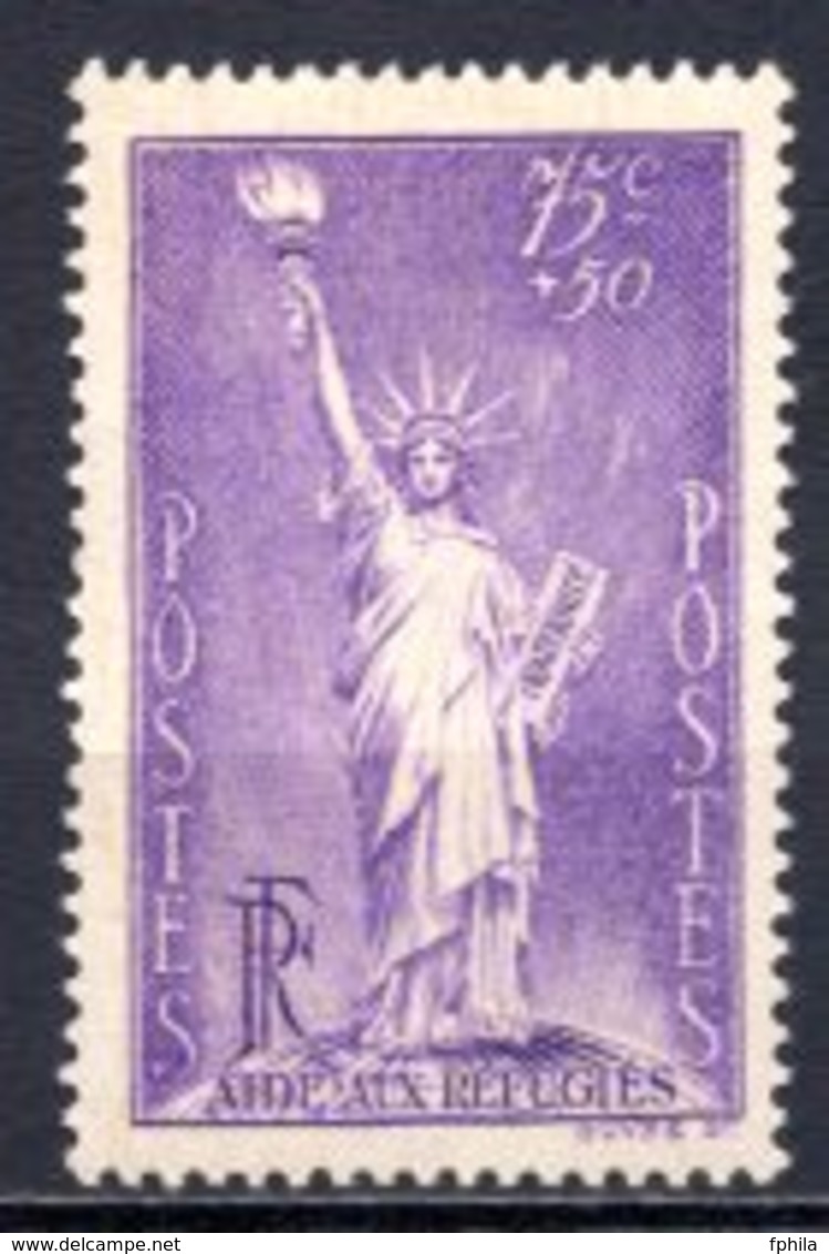 1936 FRANCE STATUE OF LIBERTY MICHEL: 312 MH * - Neufs