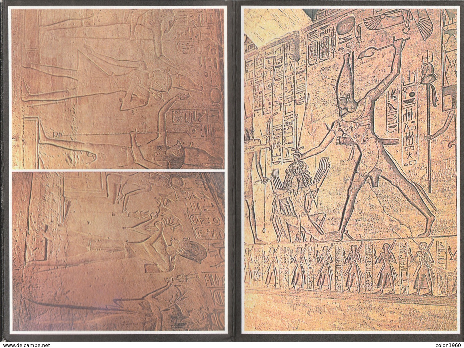 LIBRO EN PLIEGUE DE 18 POSTALES DE EGIPTO. ARQUEOLOGIA. APU SEMBAL TEMBLE. (1034).