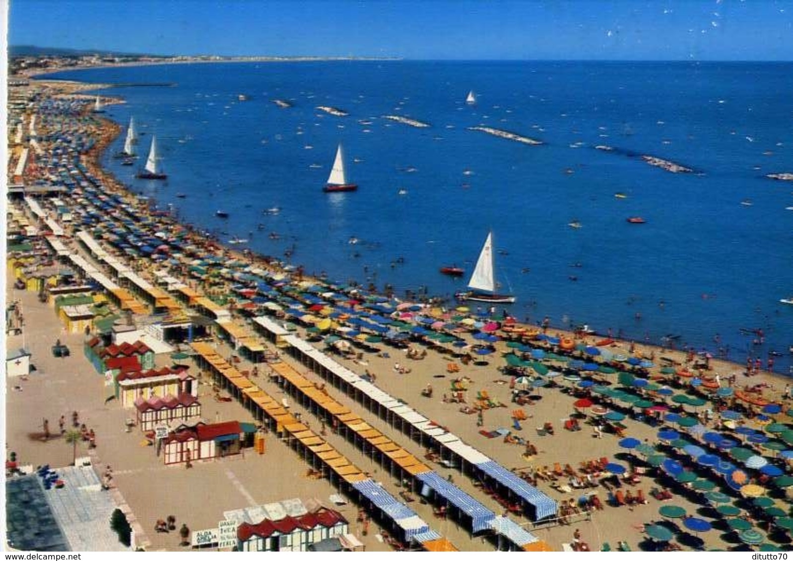 Cattolica - Panorama Di Spiaggia - Formato Grande Viaggiata – E 15 - Rimini