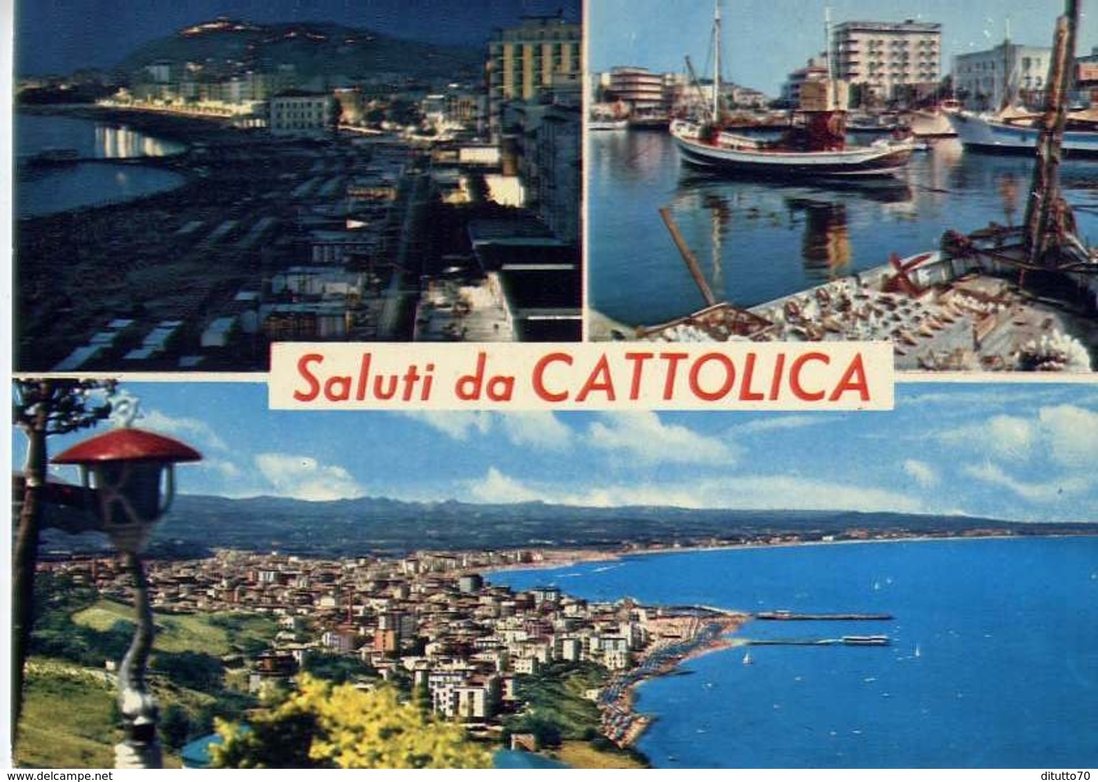 Saluti Da Cattolica - Vedute Panoramiche - Formato Grande Viaggiata – E 15 - Rimini