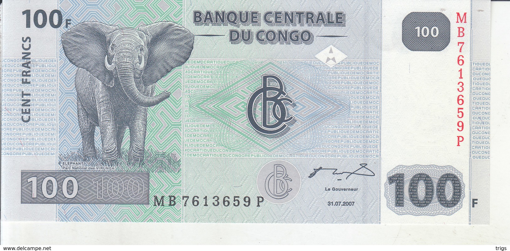 Democratische Republiek Congo - 100 Francs - République Démocratique Du Congo & Zaïre