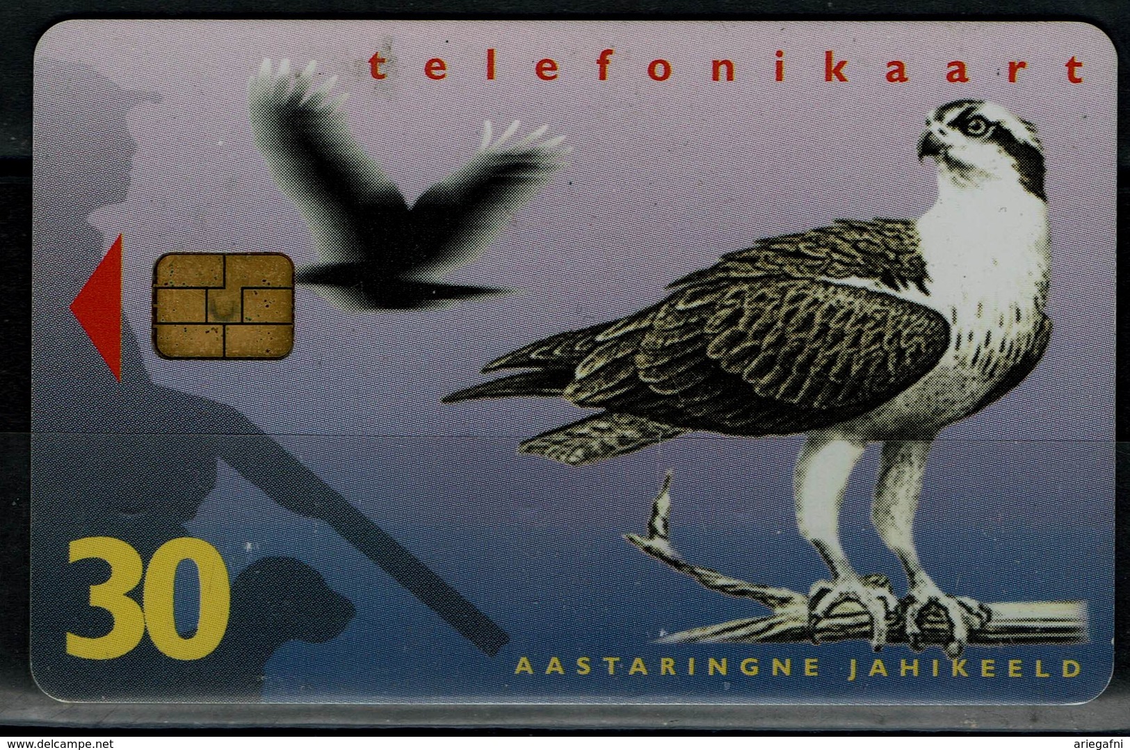 ESTONIA 1997 PHONECARD EAGLE USED VF!! - Águilas & Aves De Presa
