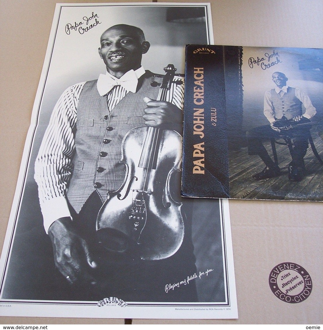 PAPA  JOHN  CREACH    ZULU   PRESSAGE USA  AVEC POSTER - Soul - R&B