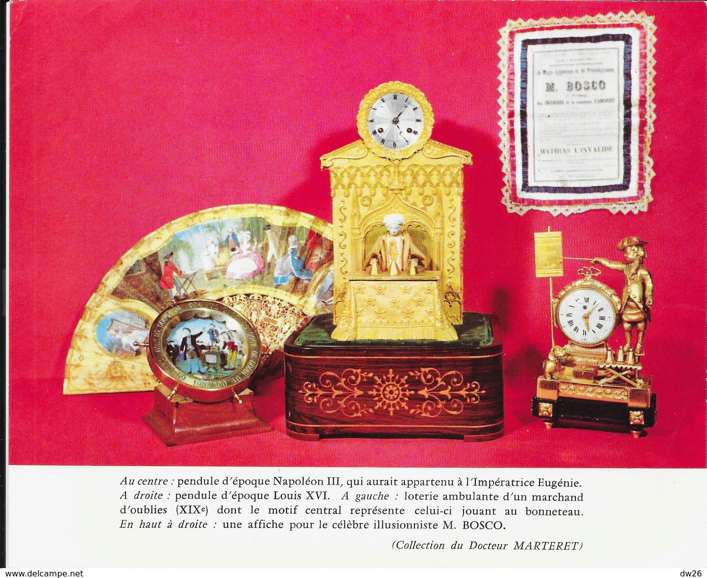 Présentation De La Collection Du Docteur Marteret - Photo 15 X 18 Cm: Objets D'Antiquaire: Pendules, Loterie Ambulante - Altri & Non Classificati