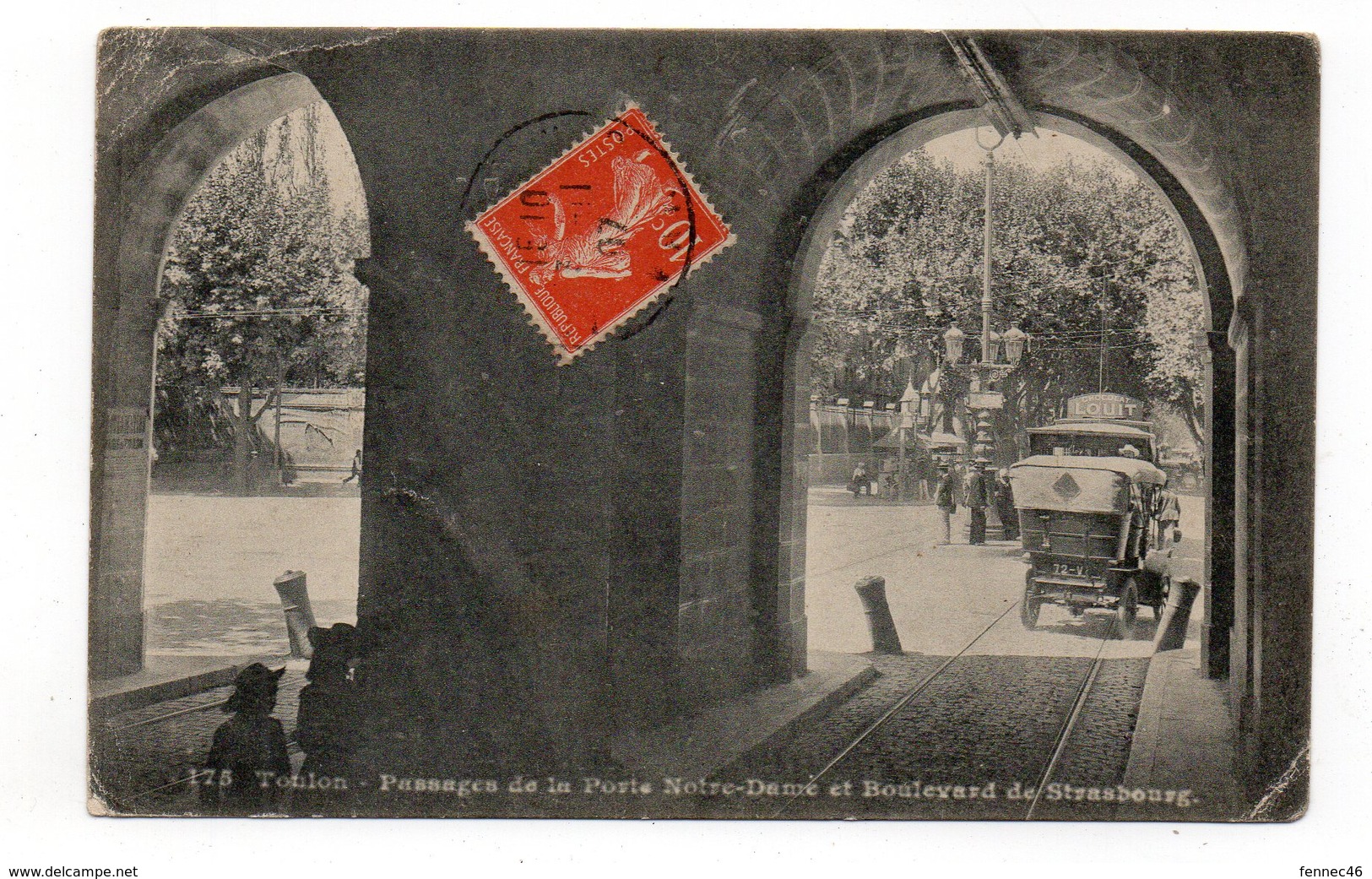 83 - TOULON - Passages De La Porte Notre-Dame Et Boulevard De Strasbourg - Animée + Tacot - 1907  (Q162) - Toulon