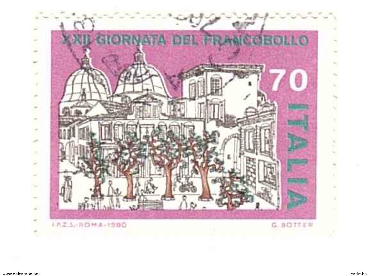 1980 £70 XXII GIORNATA DEL FRANCOBOLLO - Stamp's Day