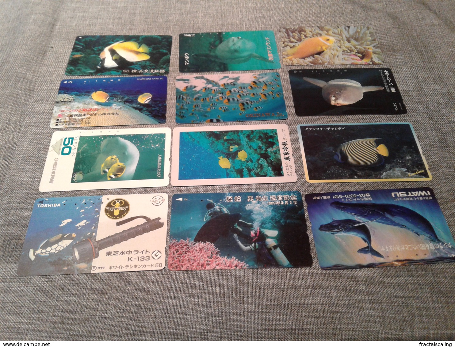 Japan ' 12 Thematic Phonecards Fishes - Japón