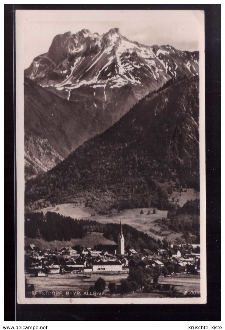 Dt- Reich (008536) Propaganda AK Obersdorf, Gelaufen Obersdorf 1937, Mit Werbestempel Schwäb HJ Lager/ Gau 364 - Sonstige & Ohne Zuordnung