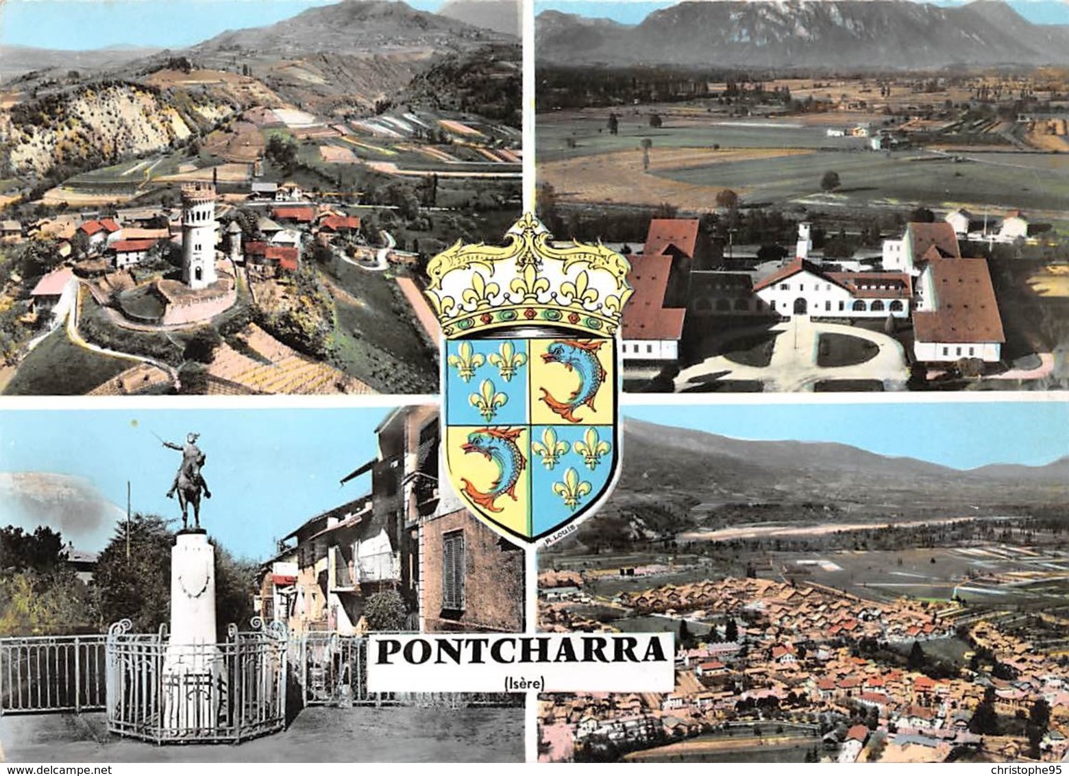 38 .n° 21154 . Pontcharra . Souvenir .vue D Ensemble . Cpsm .10.5 X 15cm . - Pontcharra