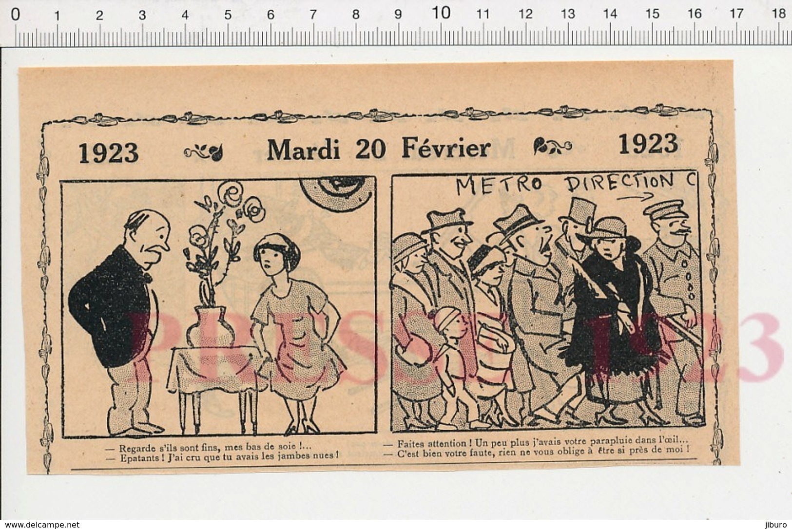 2 Scans Humour Expression Faire Du Potin Bruit Bas De Soie Jambes Femme Danger Thème Oculiste Parapluie Métro Paris222R1 - Non Classés