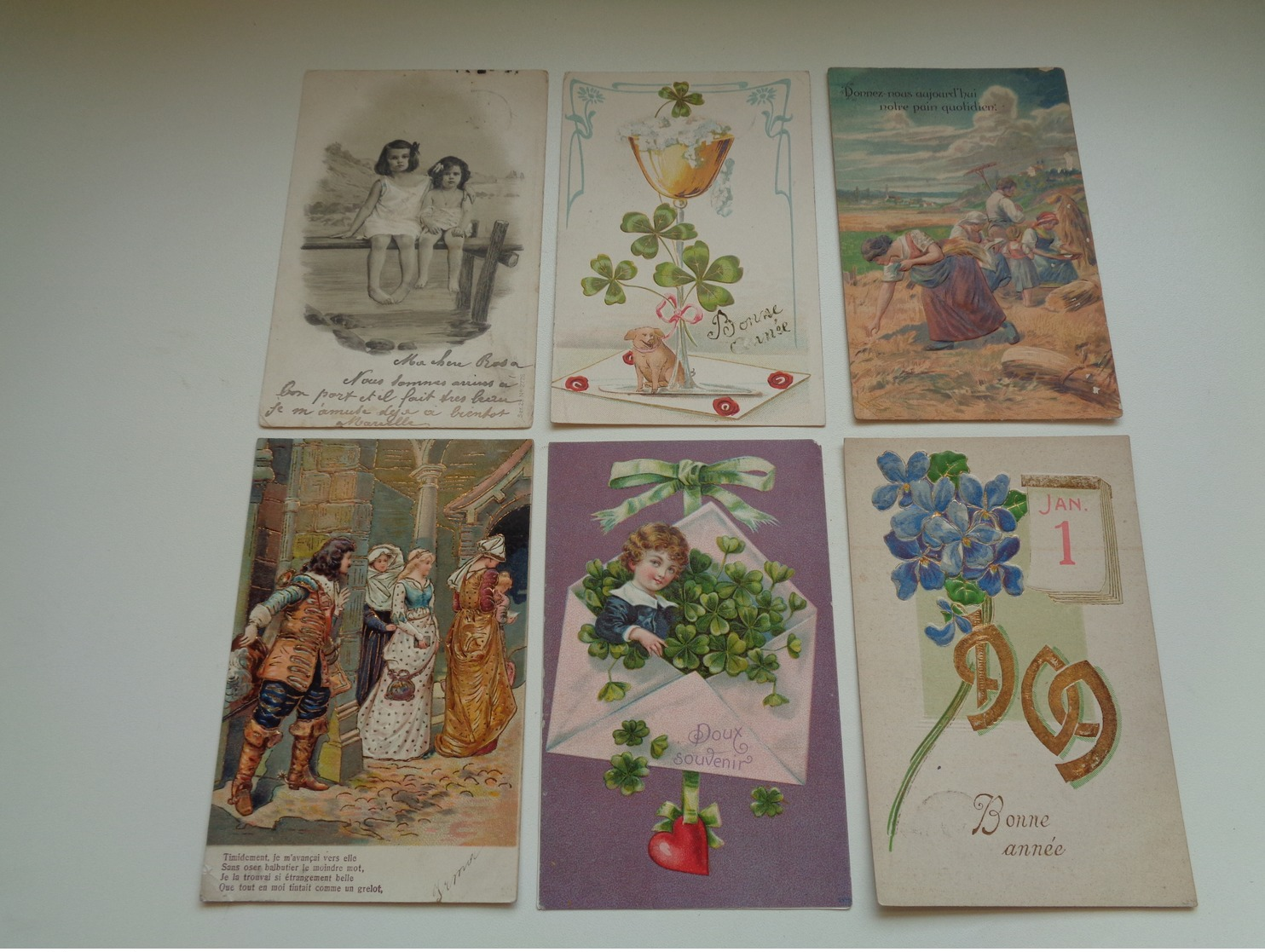 Beau Lot De 60 Cartes Postales De Fantaisie Gaufrées  Gaufrée       Mooi Lot Van 60 Postkaarten Van Fantasie Reliëf - 5 - 99 Postcards