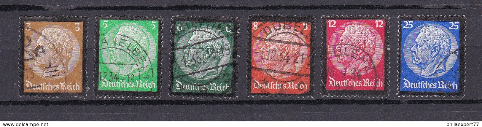 Deutsches Reich - 1934 - Michel Nr. 548/553 - Gest. - Gebraucht