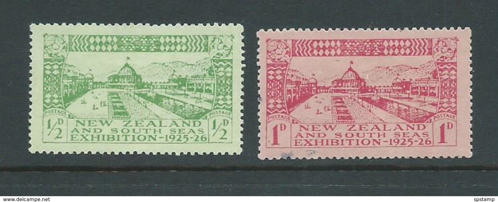 New Zealand 1925 1/2d & 1d Dunedin Exhibition Mint , One With Surface Marks - Unused Stamps