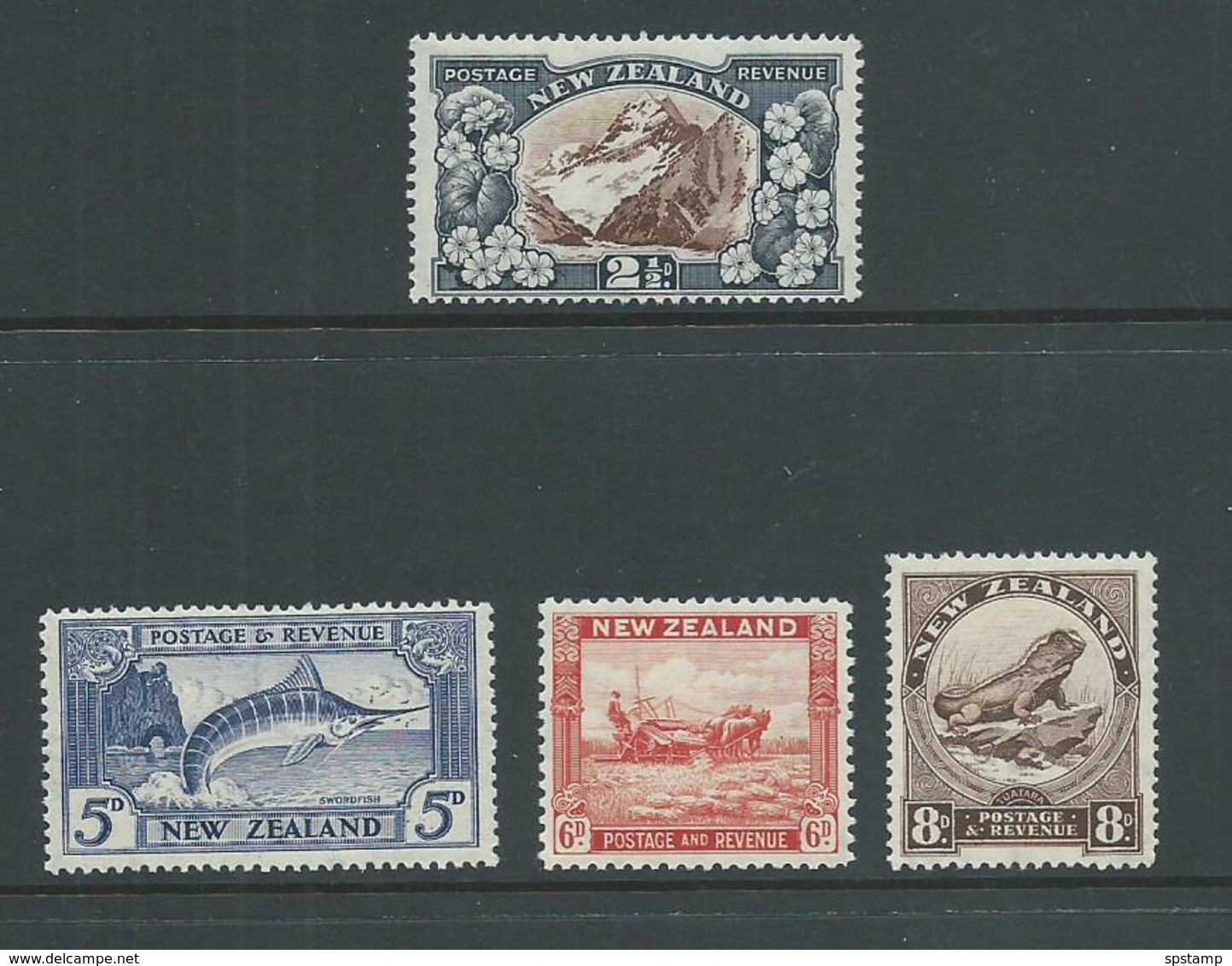 New Zealand 1935 Pictorials 4 Values 2&1/2d To 8d MNH / MLH - Unused Stamps