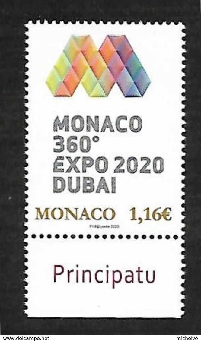 Monaco 2020 - Yv N° 3224 ** - Expo Dubaï - Unused Stamps