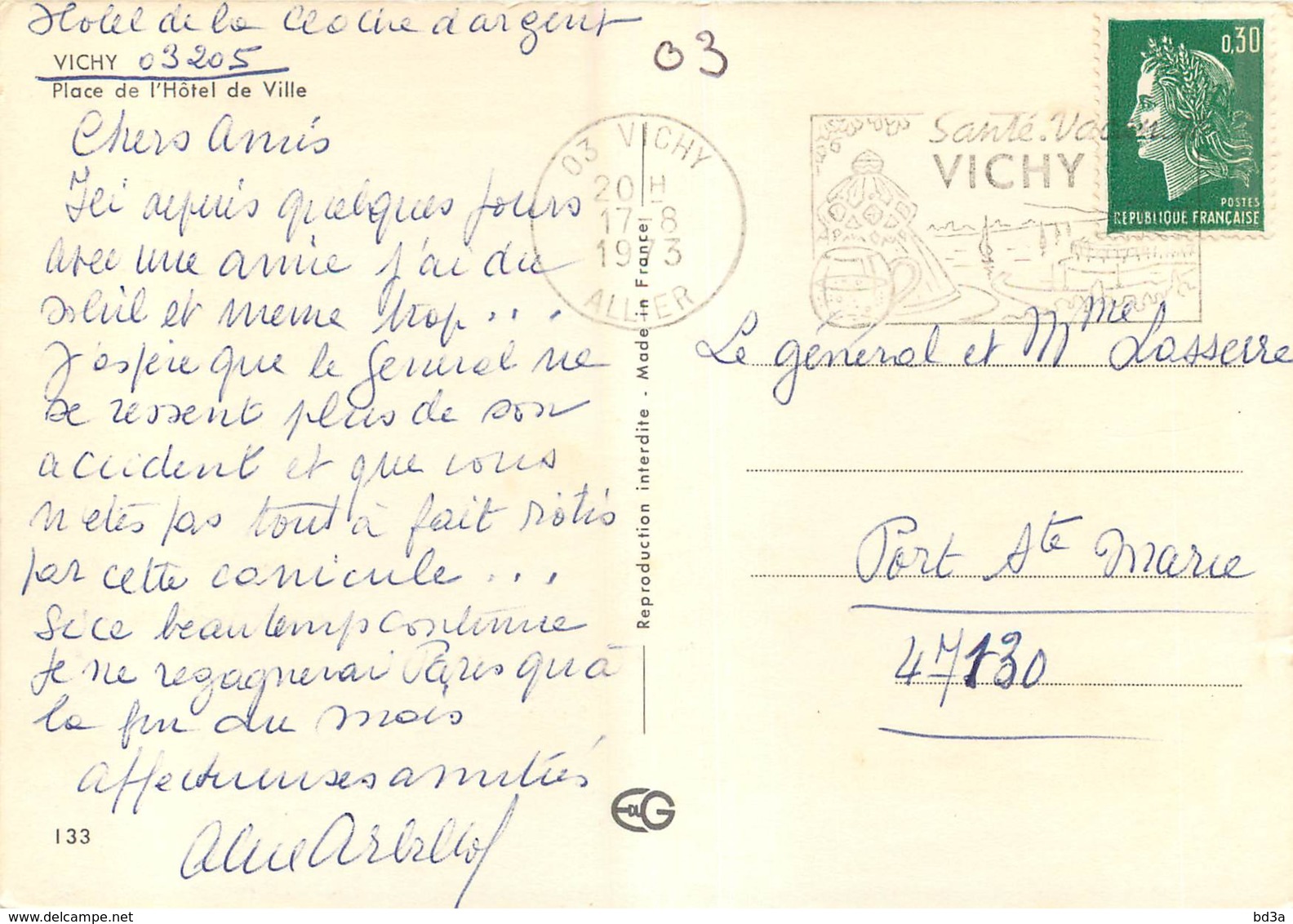 03 - VICHY - PLACE DE L'HOTEL DE VILLE - Vichy