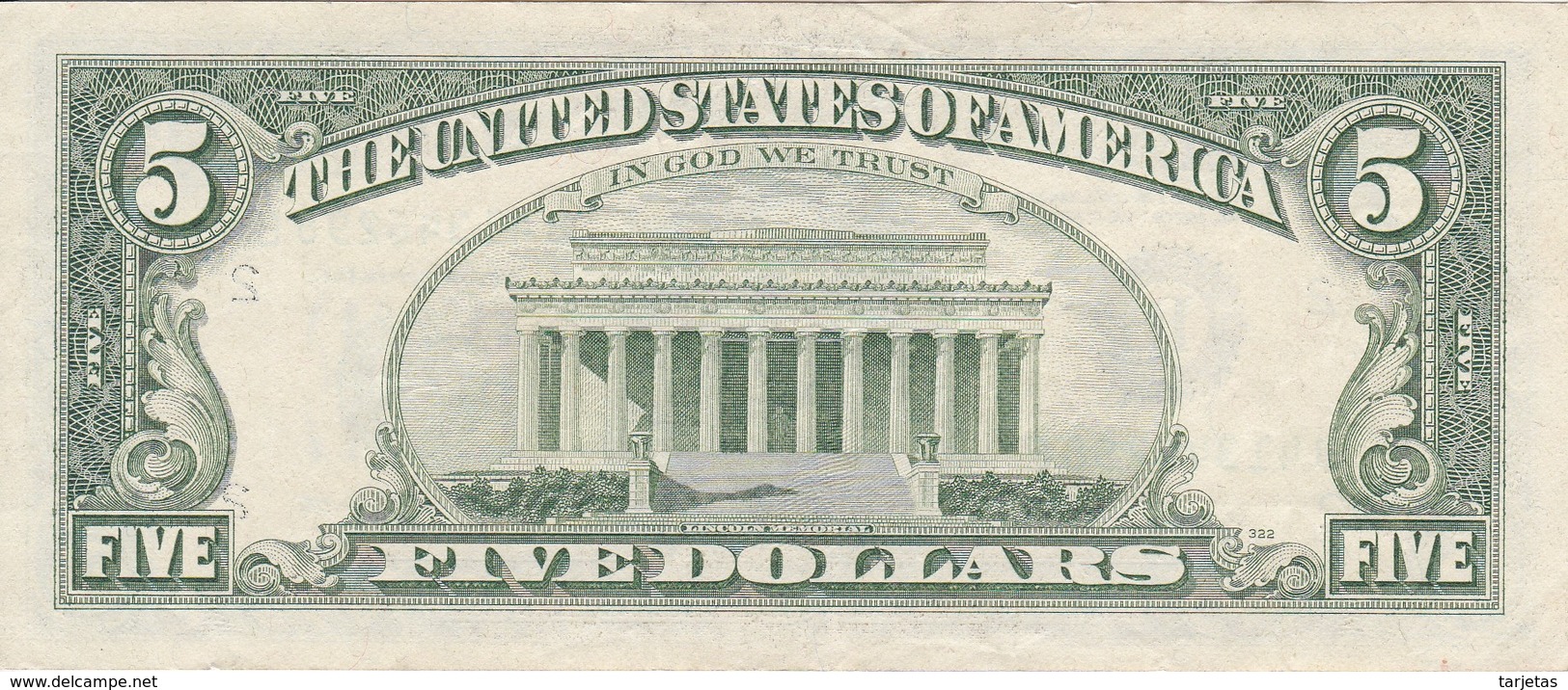 BILLETE DE ESTADOS UNIDOS DE 5 DOLLARS DEL AÑO 1985 LETRA B NEW YORK CALIDAD MBC (VF) (BANK NOTE) - Billetes De La Reserva Federal (1928-...)